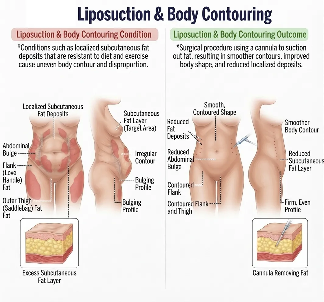 Liposuction & Body Contouring — anatomy diagram